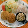 昼cafe☆キャベツ入りメンチカツランチ【レシピ】雨の日の思い出