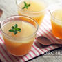 果物ジュースで作る桃ゼリーと今日のレシピ『短時間調理のハヤシライス』
