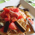 ナスと完熟トマトのパスタ