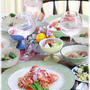 【レシピ】海老のトマトクリームパスタ。と　献立。と　私じゃない春と3人分日曜日。