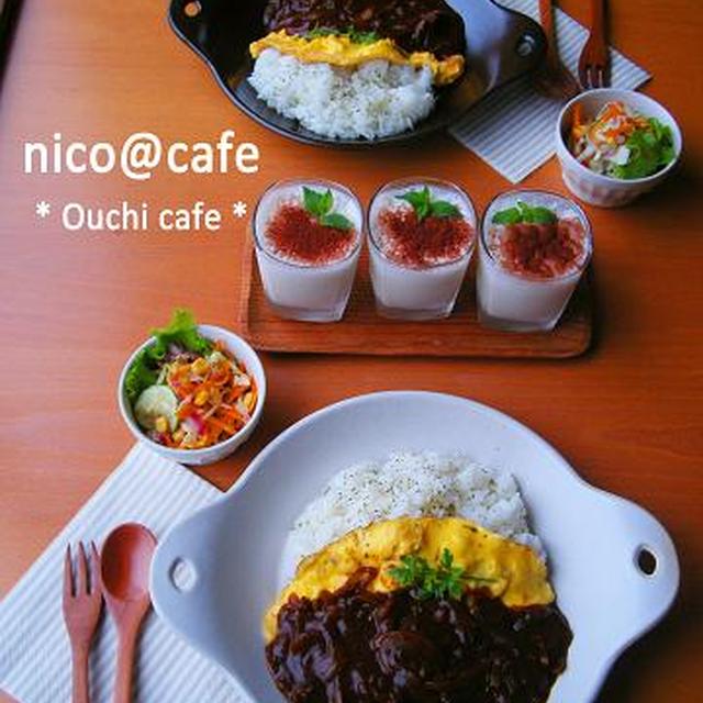オムハヤシランチ☆市販のルーを本格味に？！