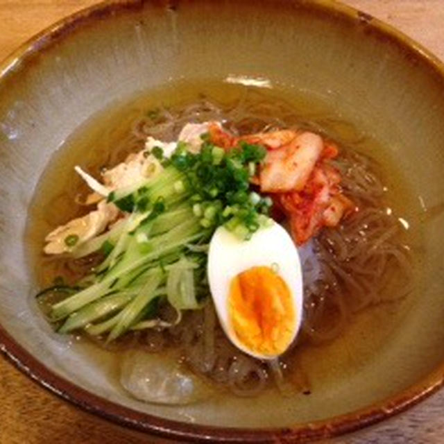 冷麺と雲丹醤油