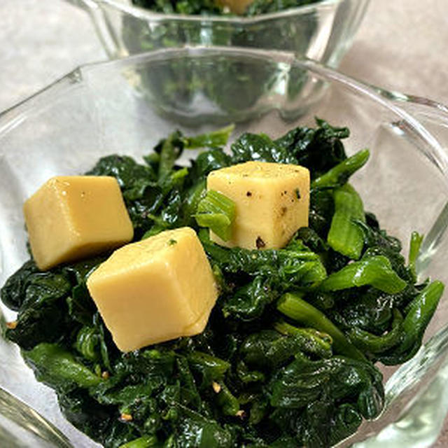 ほうれん草とチーズのバジルオイル漬けを和えて 白菜の漬物 By スマイルミーさん レシピブログ 料理ブログのレシピ満載