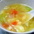 鍋の残りで塩麹たまごスープ by カナシュンばーばさん