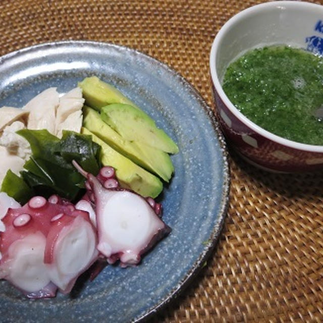 たこやささみにみどり酢　半夏生のたこの食べ方