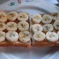 朝から活力、血糖値アップ！　バナナ　蜂蜜ートースト