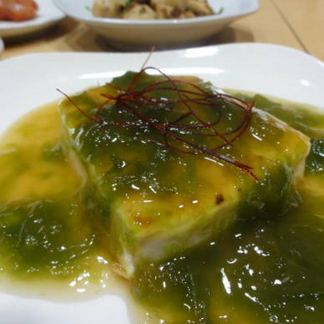 豆腐のアーサあんかけ By ひとみさん レシピブログ 料理ブログのレシピ満載