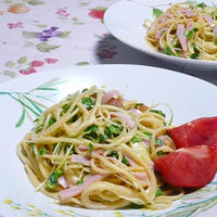 ハムとカイワレのスパゲティのつくりかた