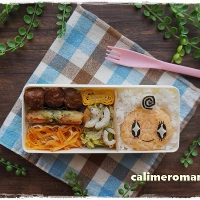 【娘のオベントウ】　たまごっち☆めめっちのお弁当　to　映画おしりたんていキャラ弁コンテスト