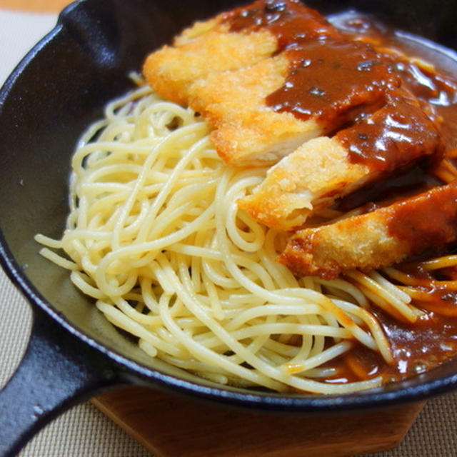 カツカレースパゲッティ