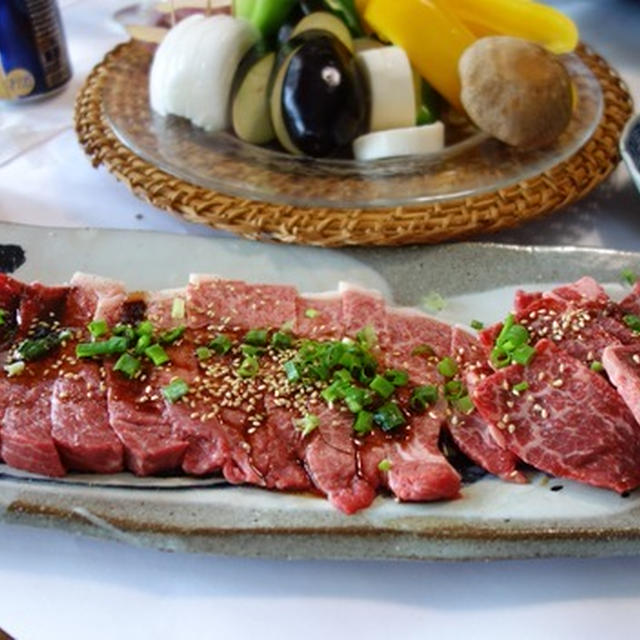 翌日は息子も参加して焼肉