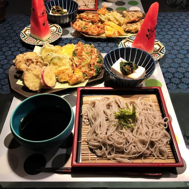 天ざる蕎麦の献立
