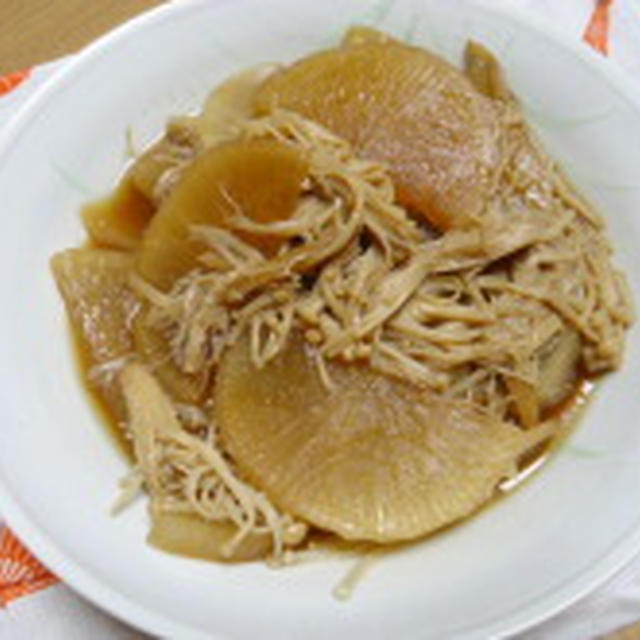 余った煮汁で♪ぶりえのき大根