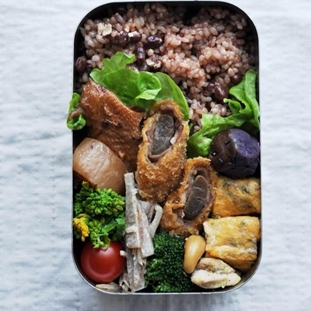 玄米ご飯弁当　２日分　（京芋と野菜のトマトシチューほか）