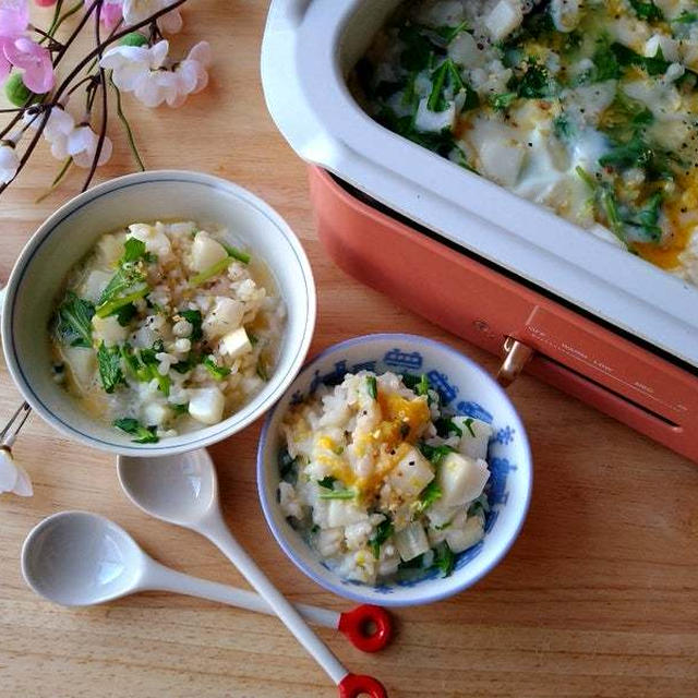 仕事始めの方も☆見も心もホッコリ♡子どもたちもスルスルっと食べやすい！七草ミルク粥