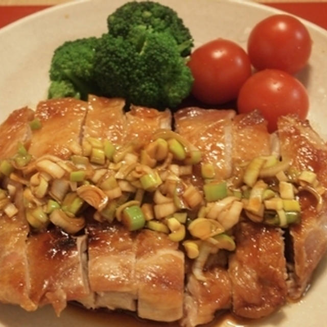 グリルチキンのネギソース