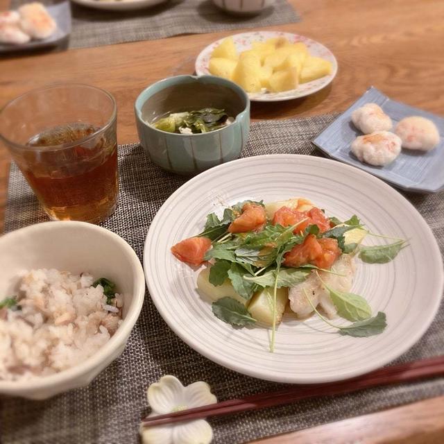 タラにじゃがいもをプラス、お魚の日！　晩ごはん