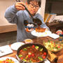 昨日の晩御飯は煮込みハンバーグです！