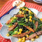 簡単お弁当おかず♪ほうれん草とひじきのガリバタソーセージ炒め！連載