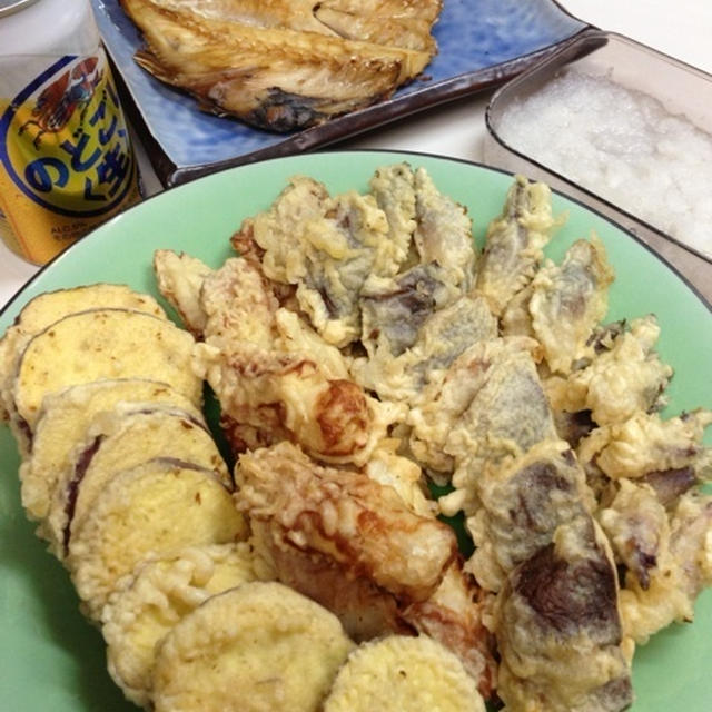 天ぷら&メバル焼魚♡