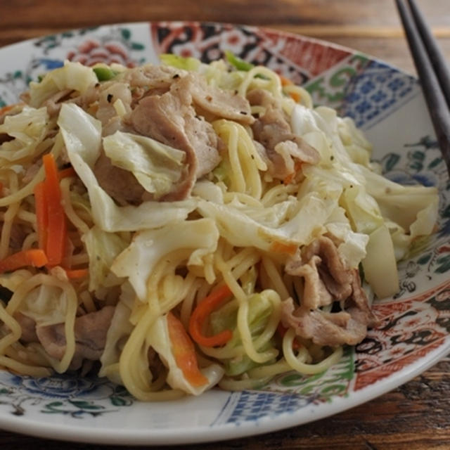 シンプル　塩麹焼きそば