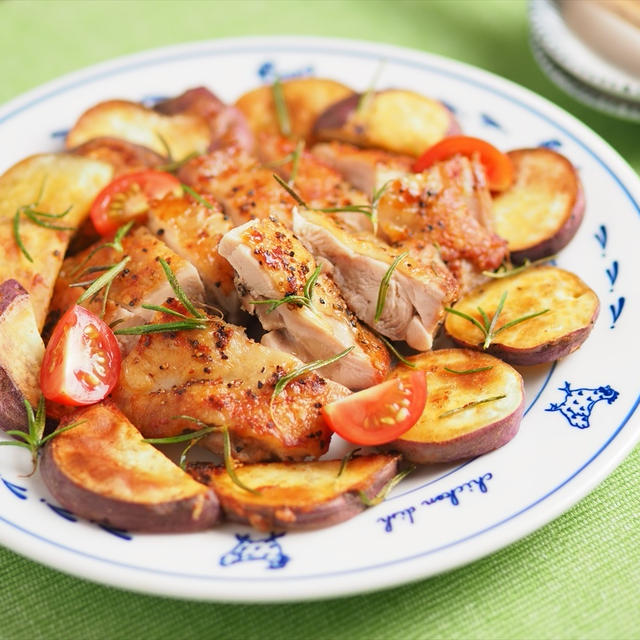 鶏もも肉とさつまいものローズマリー焼き、フーディストノート連載