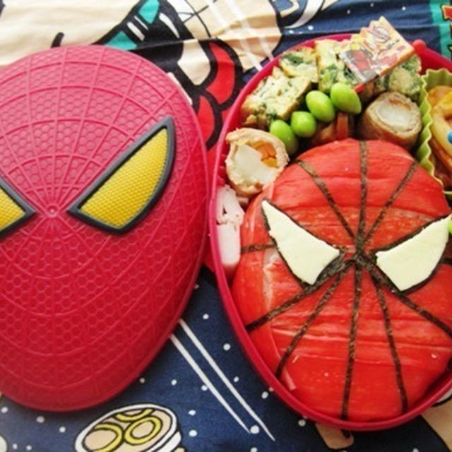 再びスパイダーマンのお弁当 幼稚園 キャラ弁 By イロハさん レシピブログ 料理ブログのレシピ満載