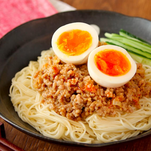 【調理時間10分】レンジ肉味噌でジャージャーそうめん