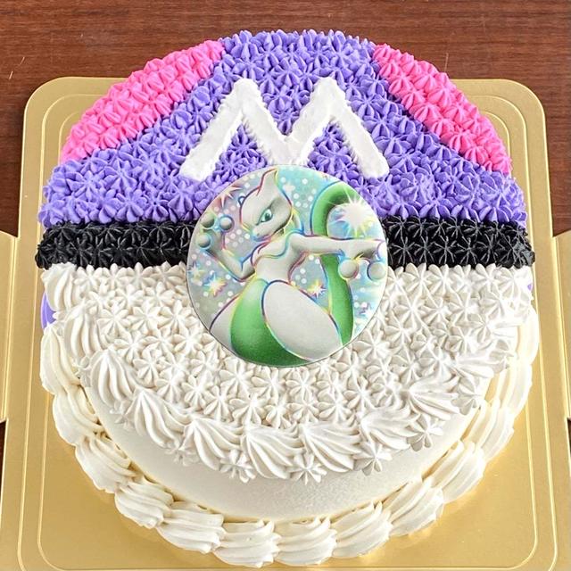 【ポケモンのケーキ】ミュウツーが飛び出すマスターボールのケーキ☆