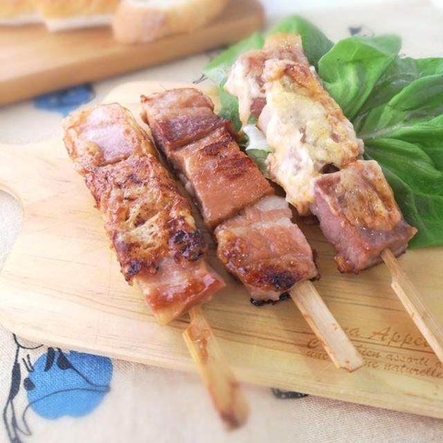 誰もが好きな味♪ベーコンのチーズ串焼き