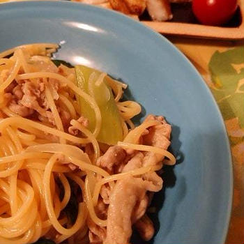 ひと鍋パスタJapanese style Pasta(pork & greens)