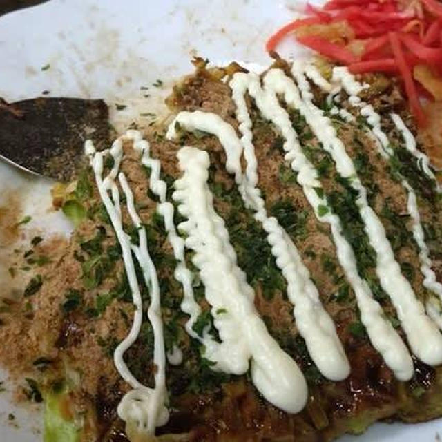 お好み焼き「かつら」でバースデー前夜祭