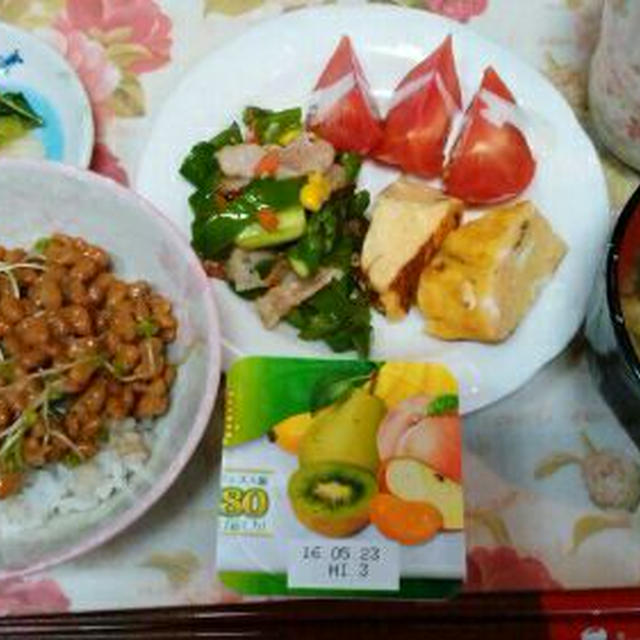 雨は止んだけど風が強いね、しっかり食べておかないと。今日も1日中柏もちです♪