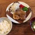 ポークソテーで定食