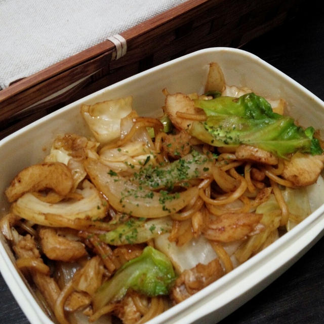 鶏ハム焼きそば