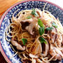 きのこのマリネを使ってぱぱっとパスタ