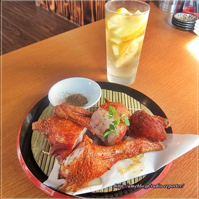つくば鶏半身揚げ980円！やみつきレモンサワーうまっ☆大衆鶏酒場 とり素揚げ@新小岩