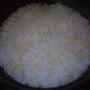 湯立てで白米（９７０）。。。宮城県栗っこ栗原産特別栽培米やまのしずく・白米（あいざわ米店）と茨城県産うまかっぺコシヒカリ玄米・新米（あいざわ米店）