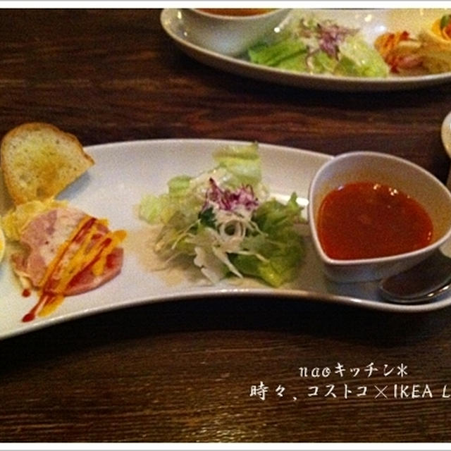 エビバのジルトマトソースパスタセット×メロンタルトケーキセット♪