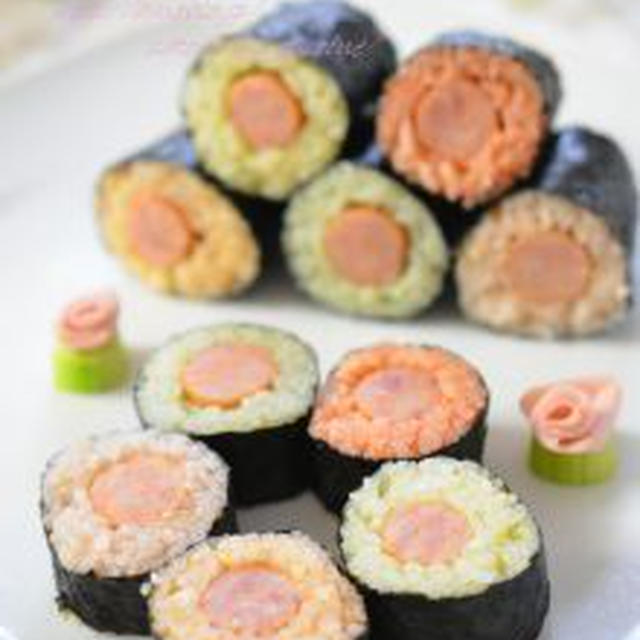 カラフルな海苔巻き～(^^)