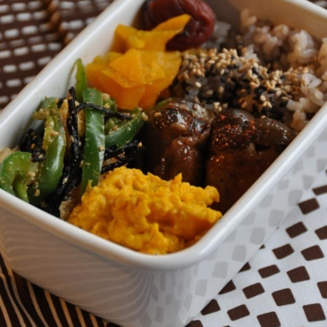 しめじの豚肉巻き弁当。