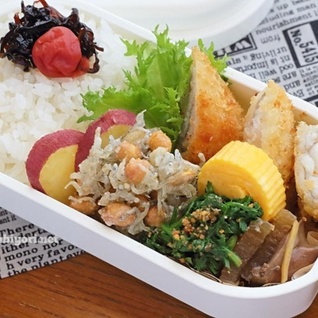 今日の弁当｜福豆とじゃこのカリカリ揚げ