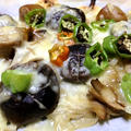 椎茸のチーズ焼き＆ちーちゃんのうどん♪