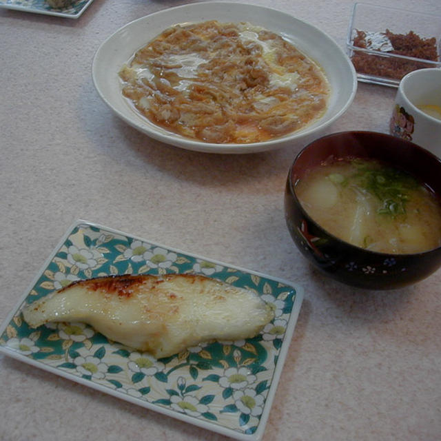 銀たらの味噌漬け＆うすあげの卵とじ