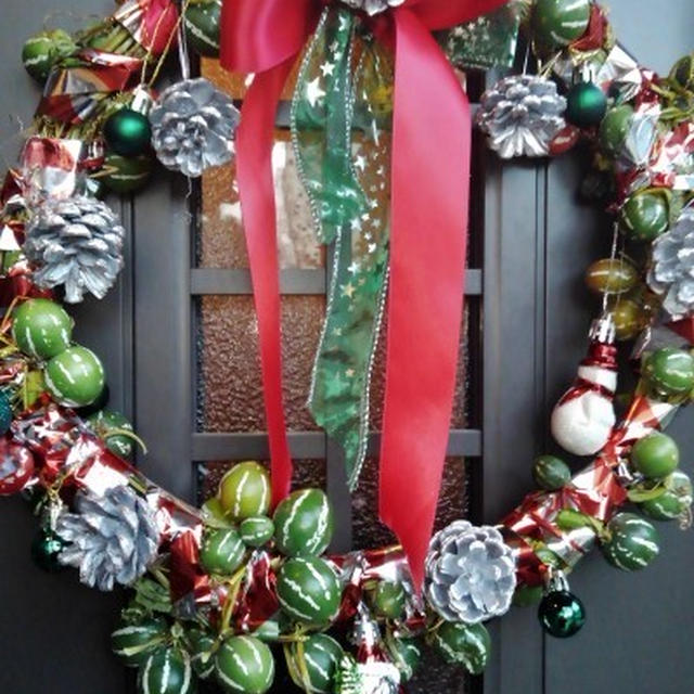 ■手芸【沖縄スズメウリでクリスマスリース】完成しました！！