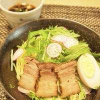 手作りベーコンでざるラーメン