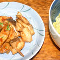 鶏胸肉と椎茸のレモンバター炒め