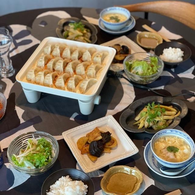 ちっこいアビエンで、餃子の夜ごはん