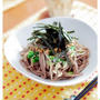 納豆えのき蕎麦
