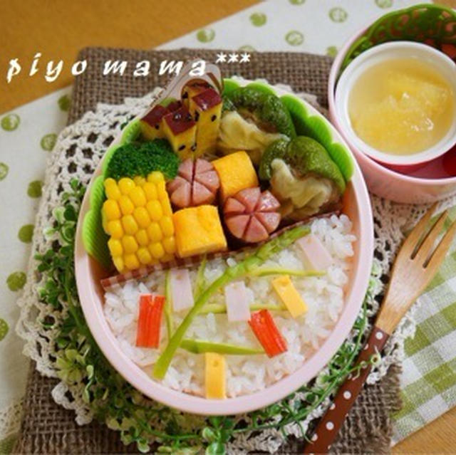 ラスト七夕弁☆と、キラキラ七夕スイーツ。